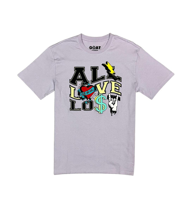 Genuine 'All Love Lost' T-Shirt (Lilac) GT768 - Fresh N Fitted Inc