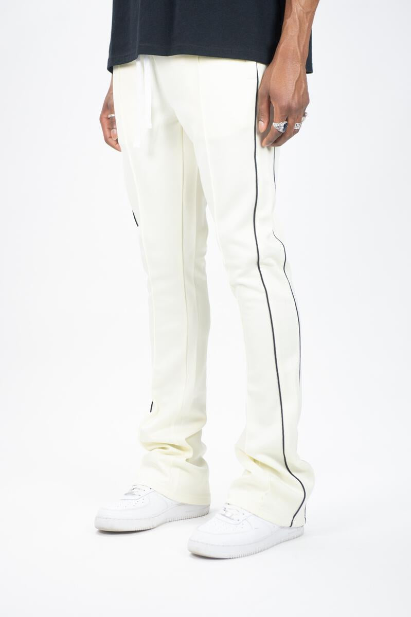 Rebel Stacked Flare Track pants Cream 470