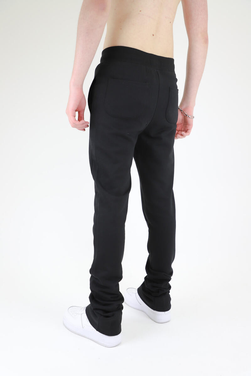 Armor Jeans Stacked Fleece Pants(Black) - Fresh N Fitted Inc