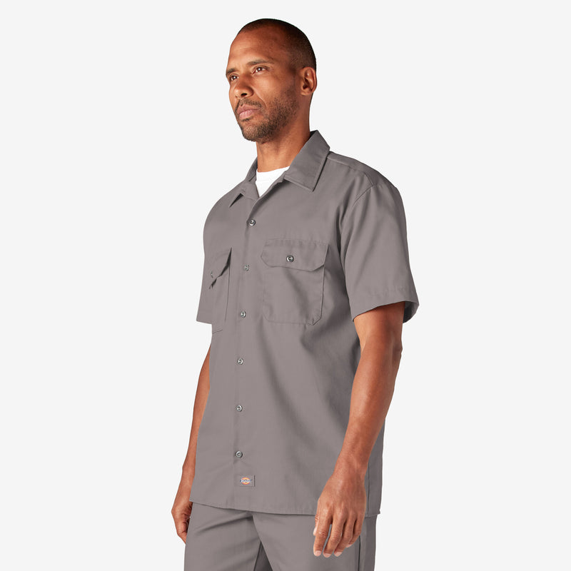 Dickies Men's SS Work Shirt (Sliver) 1574BK - Fresh N Fitted Inc