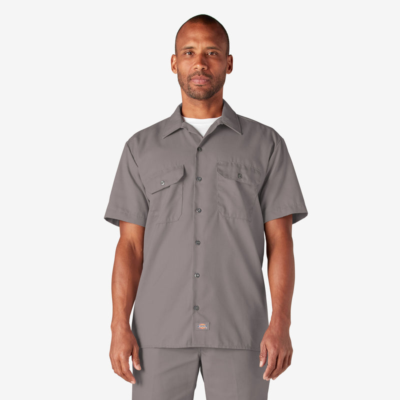 Dickies Men's SS Work Shirt (Sliver) 1574BK - Fresh N Fitted Inc