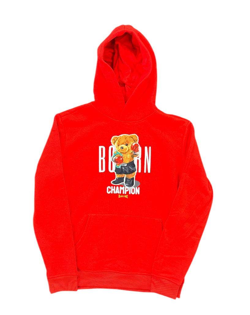 Black Pike Kids Born Champion Hoodie Red FB2423K FRESH N FITTED