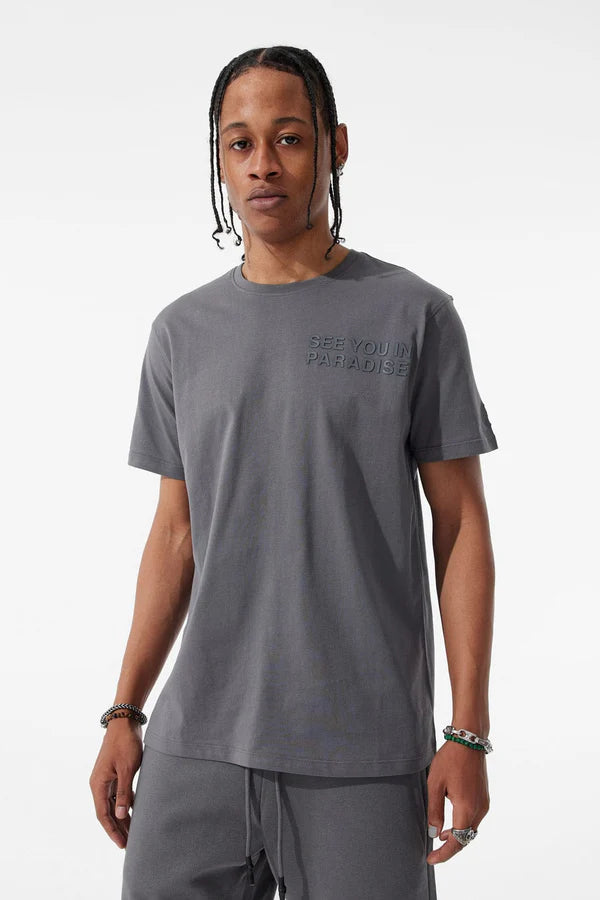 Jordan Craig Paradise T Shirt Charcoal 9097A FRESH N FITTED