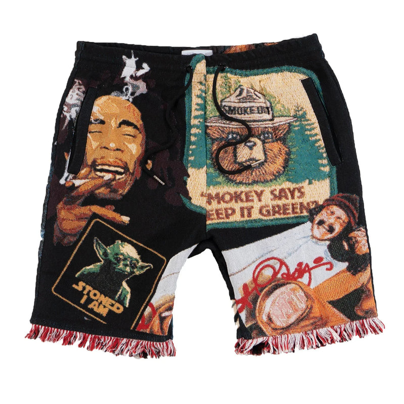 Frost Originals 'Blow' Tapestry Shorts (Black) F659 - Fresh N Fitted Inc