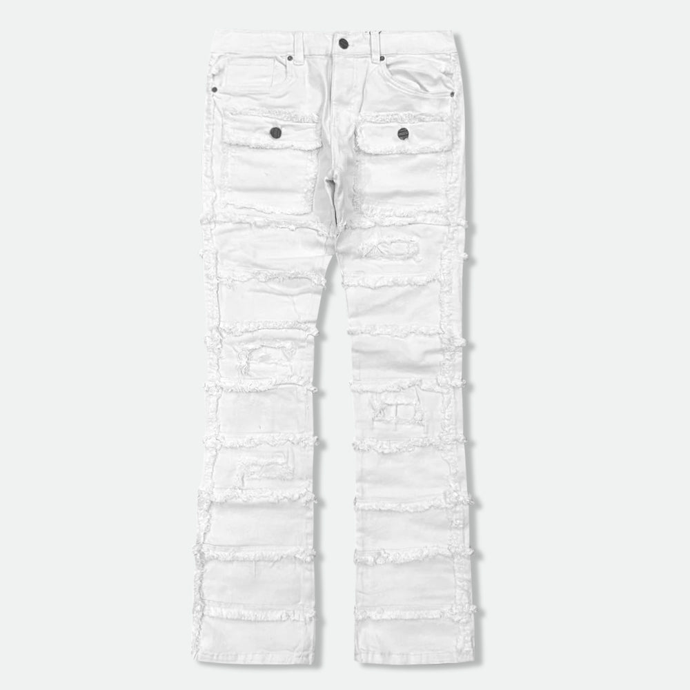 【COLOR iN ID】Dirty White Denim Amiri Stack Jeans Dirty Indigo | eBay