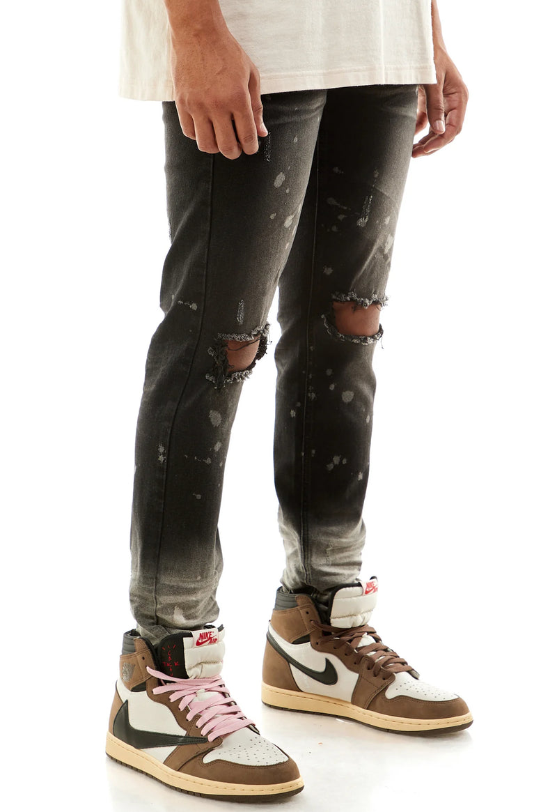 KDNK Ombre Bleached Denim (Black) KND4431 - Fresh N Fitted Inc