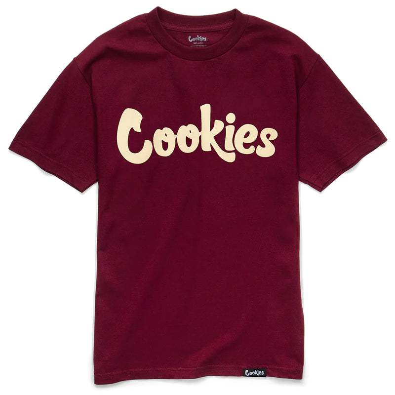 Cookies 'Original Mint' T-Shirt (Burgundy/Cream) - Fresh N Fitted Inc