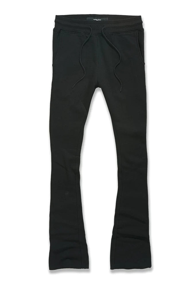 Jordan Craig Uptown Flare Stacked Sweat Pants (Jet Black) 8821L