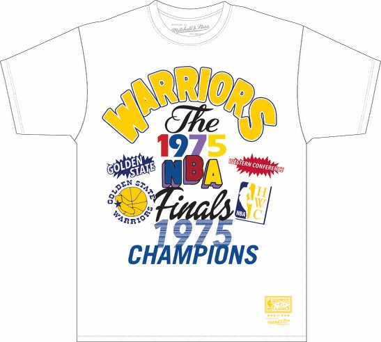 Mitchell & Ness 'NBA Champs Fest Warriors' T-Shirt (White) BMTR6401 - Fresh N Fitted Inc