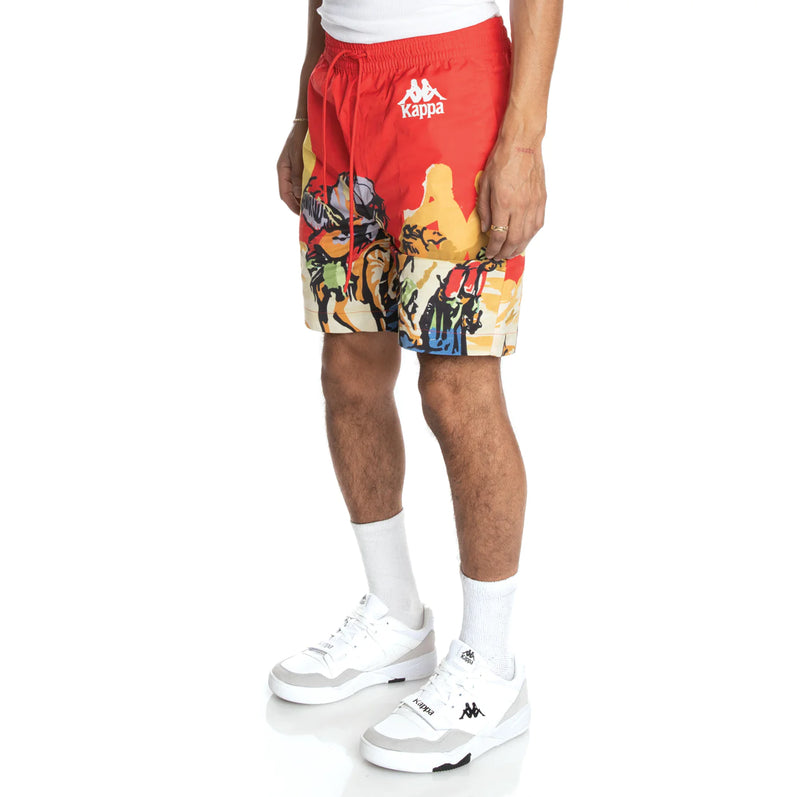 Kappa 'Authentic Oasis' Shorts (Red) 361I4TW - Fresh N Fitted Inc