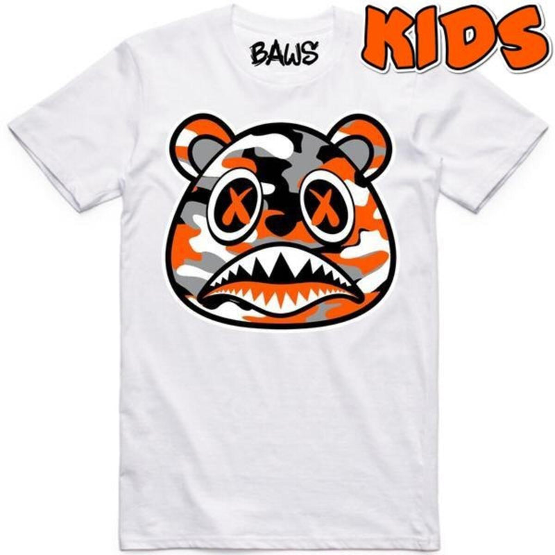 BAWS KIDS Orange Camo T-Shirt (White) - Fresh N Fitted Inc