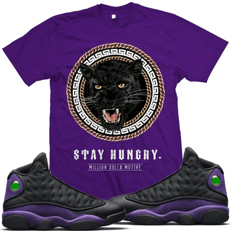 Million Dolla Motive 'Stay Hungry Panther' T-Shirt (Purple) - Fresh N Fitted Inc