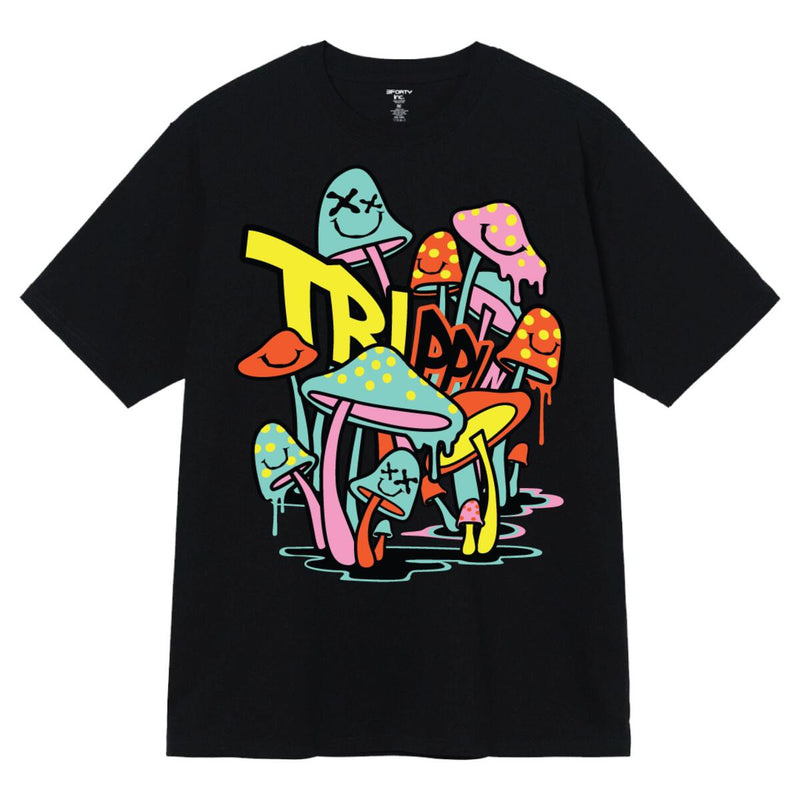 3Forty Inc. 'Trippin Shrooms' T-Shirt (Black) - Fresh N Fitted Inc
