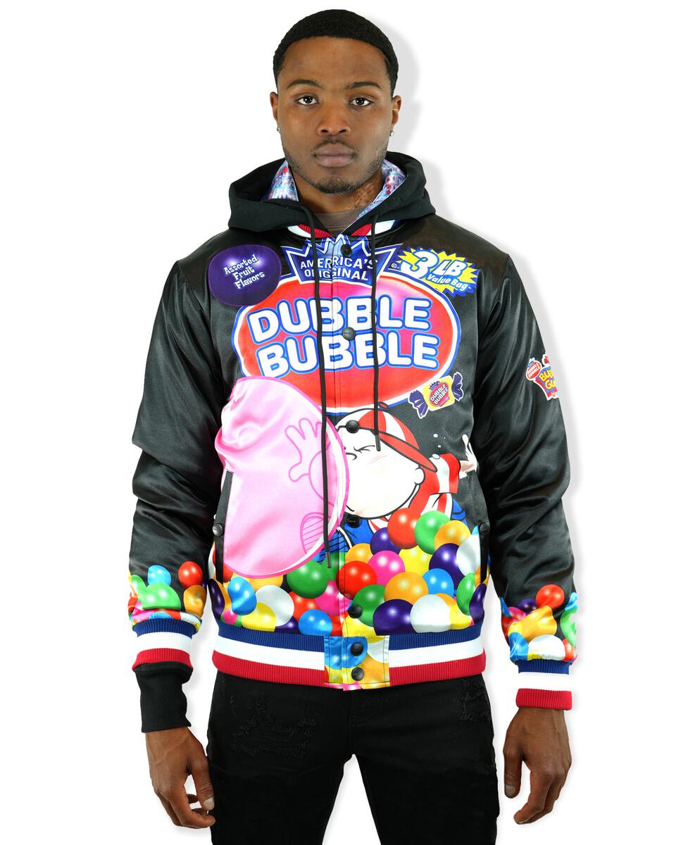 Preme 'Bubble Gum' Satin Jacket (Black) PR-WJKT-186 | Fresh N