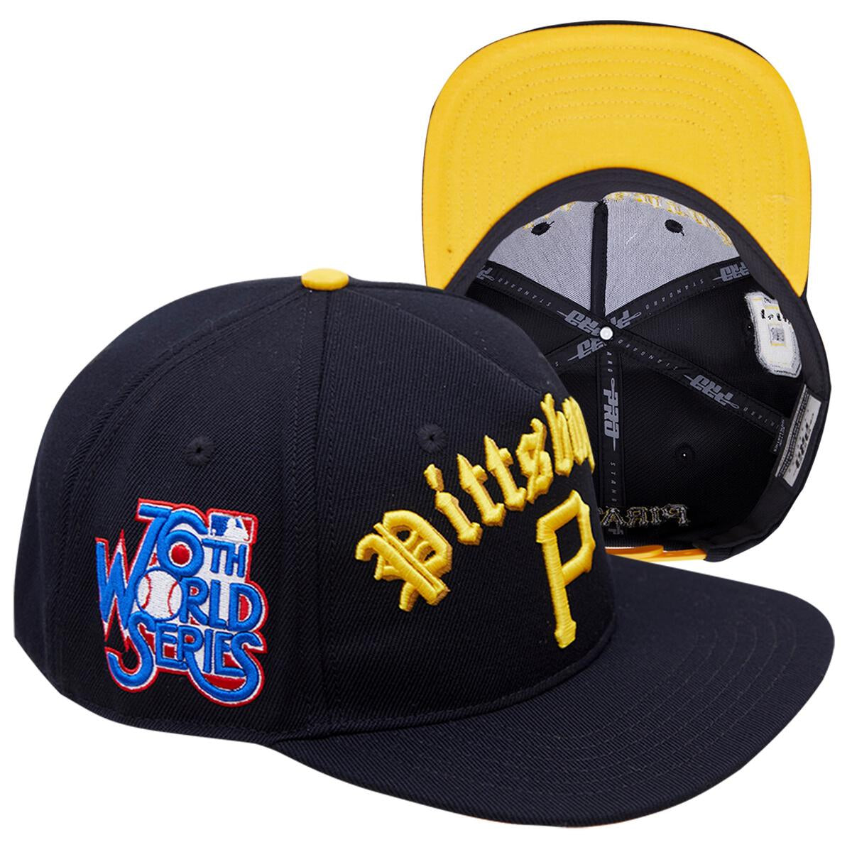 Pro Standard Pittsburgh Pirates Old English Snapback Hat (Black
