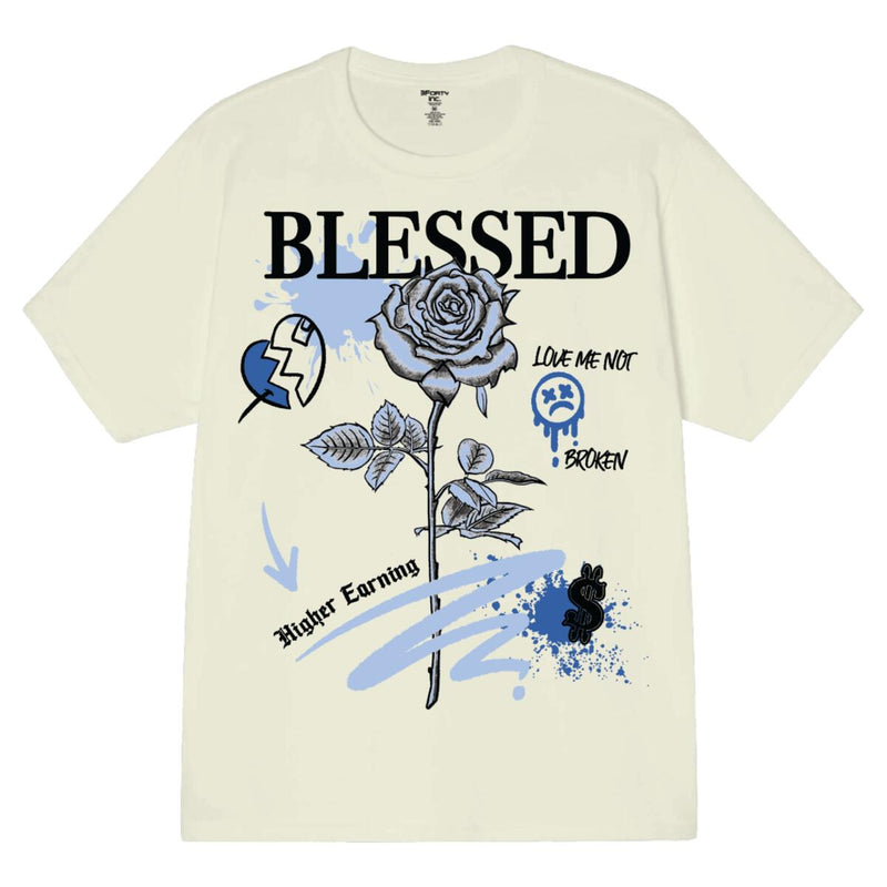 3Forty Inc. 'Blessed Rose' T-Shirt (Cream) 3306 - Fresh N Fitted Inc