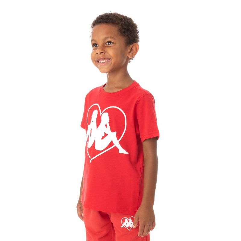 Kappa Kids 'Authentic Love Zielona' T-Shirt (Red) 311H1YW - Fresh N Fitted Inc