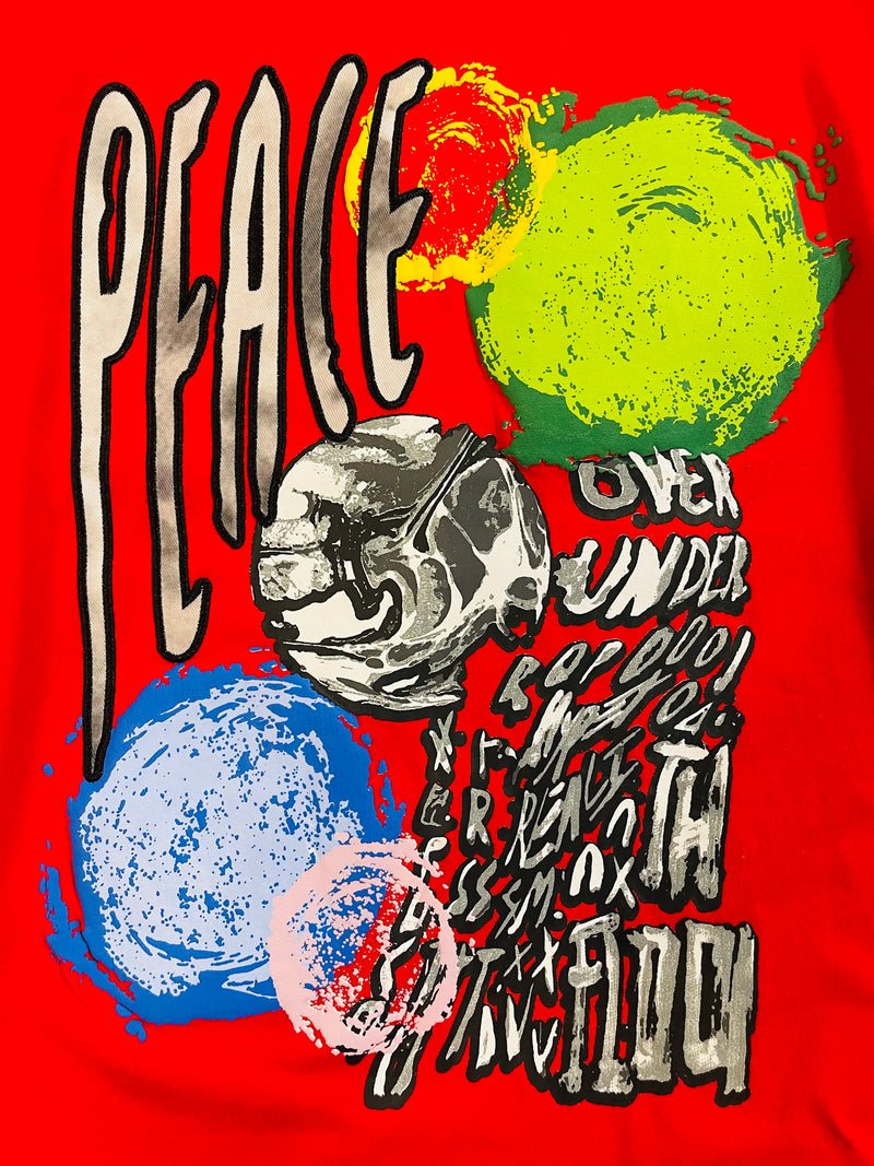 Bleecker & Mercer 'Peace' Long Sleeve T-Shirt (Red) TP1172 - Fresh N Fitted Inc