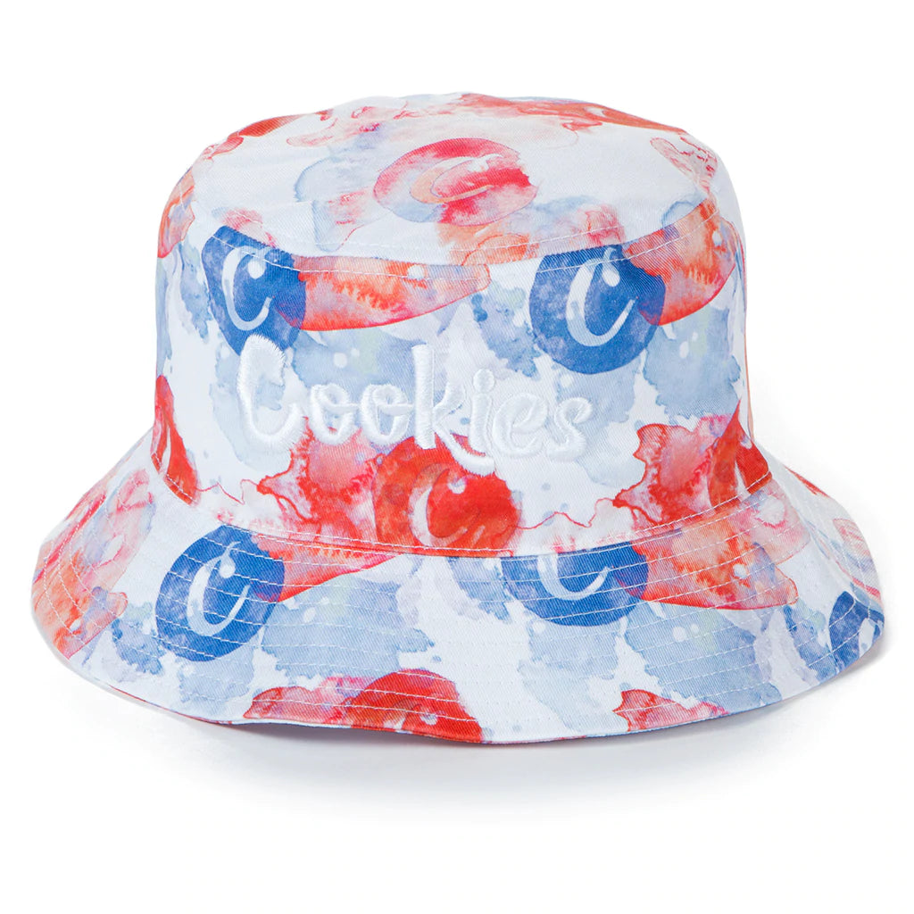 Cookies Lanai Cotton Canvas Bucket Hat White 1558X6137