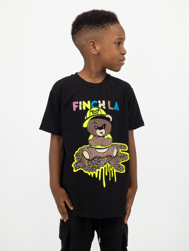Finch LA Kids Rhinestone Cargo Joggers (Black) C-5008 - Fresh N Fitted Inc
