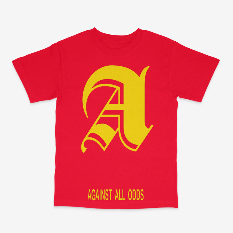 Against All Odds 'Big A' Tee In (Red) - Fresh N Fitted Inc