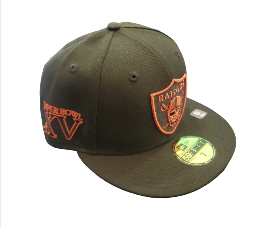 Las Vegas Raiders New Era 59FIFTY Super Bowl XV Patch Red Rock