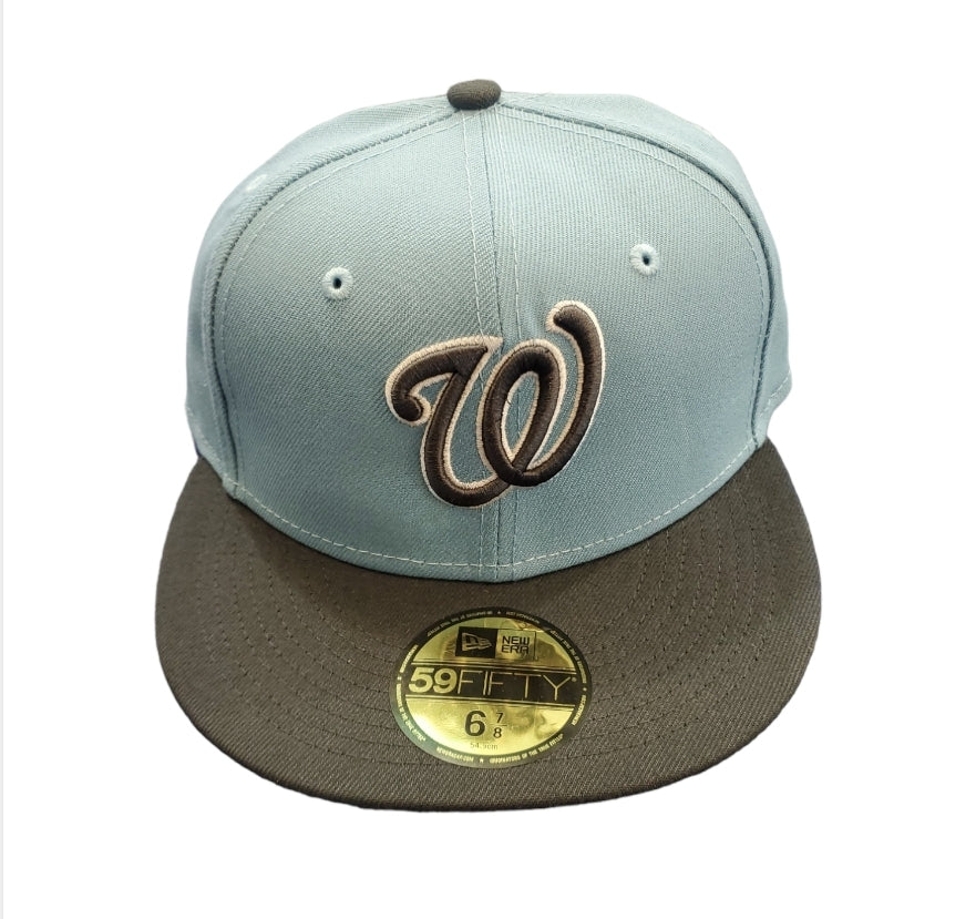 New Era Washington Nationals 59FIFTY Fitted Hat - Navy Blue/ Grey/ Light Blue 7 3/8