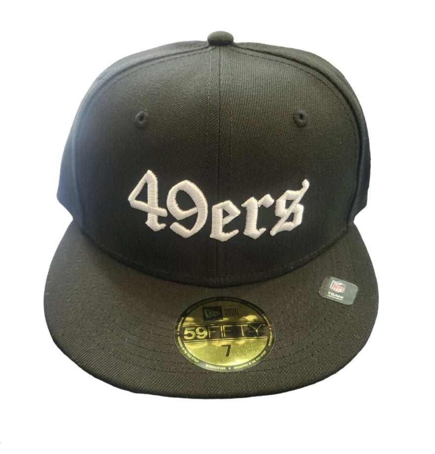 New Era 59FIFTY San Francisco 49ers Logo Patch Fitted Hat Heather Grey Black