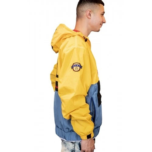 Mint 3M Reflective Snow Beach Windbreaker Jacket (Yellow/Blue) - Fresh N Fitted Inc