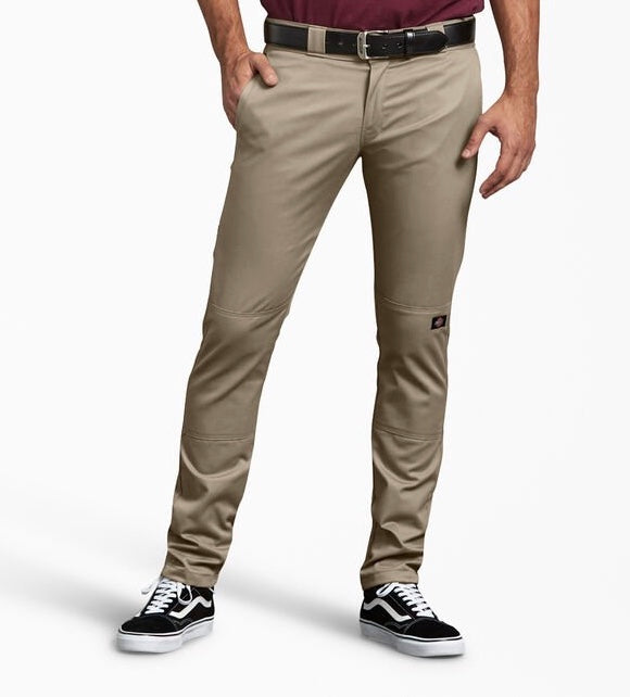 Dickies Double Knee Skinny Work Pants (Desert Khaki) WP811DS - Fresh N Fitted Inc