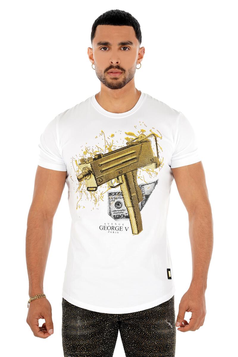 George V 'Uzi' Tee (White) GV2067 - Fresh N Fitted Inc