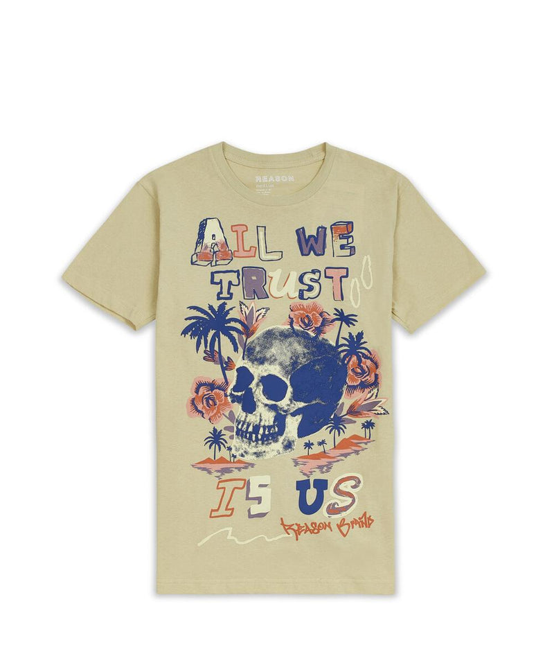 Reason 'All We Trust' T-Shirt (Cream) TS5-10 - Fresh N Fitted Inc