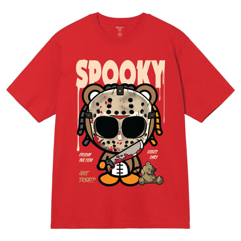 3Forty Inc. 'Spooky Mask' T-Shirt (Red) 3299 - Fresh N Fitted Inc
