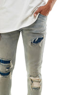 KDNK 'Under Patch' Denim (Steel Blue) KND4515 - FRESH N FITTED