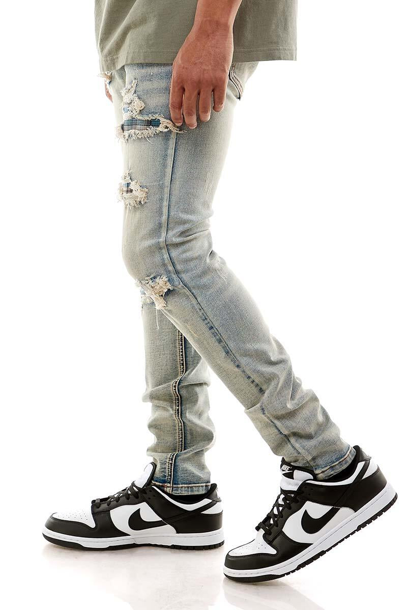 KDNK Plaid Denim (Blue) KND4517