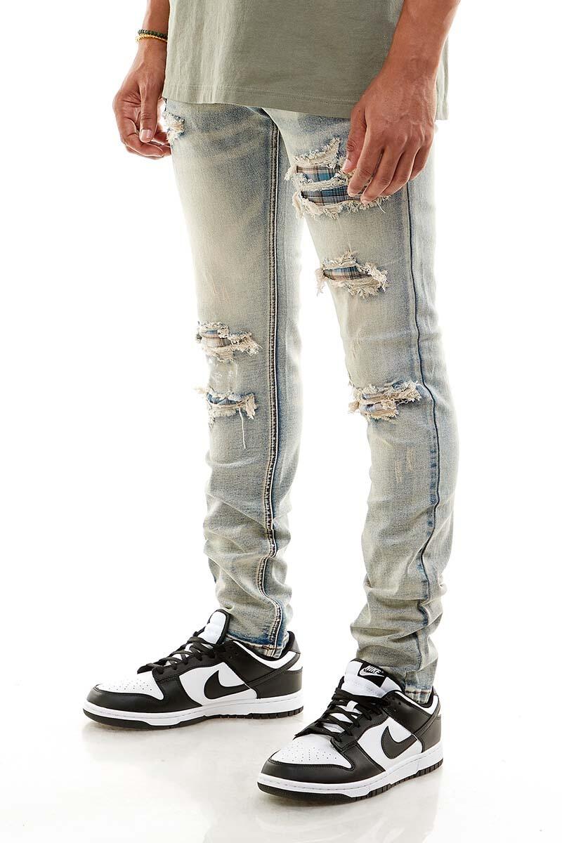 KDNK Plaid Denim (Blue) KND4517