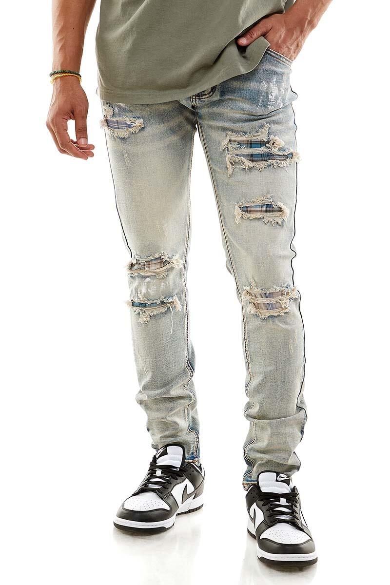 KDNK Plaid Denim (Blue) KND4517