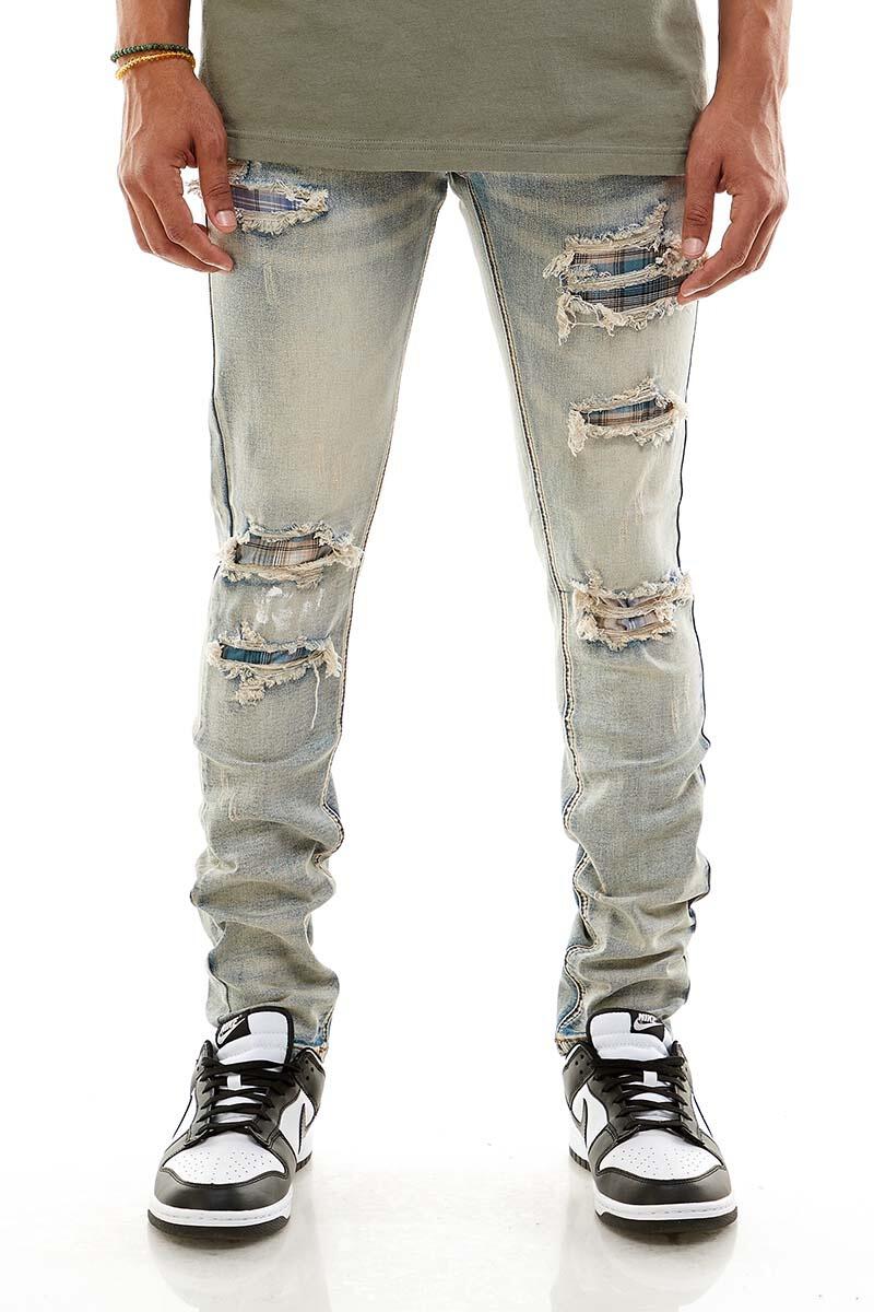 KDNK Plaid Denim (Blue) KND4517