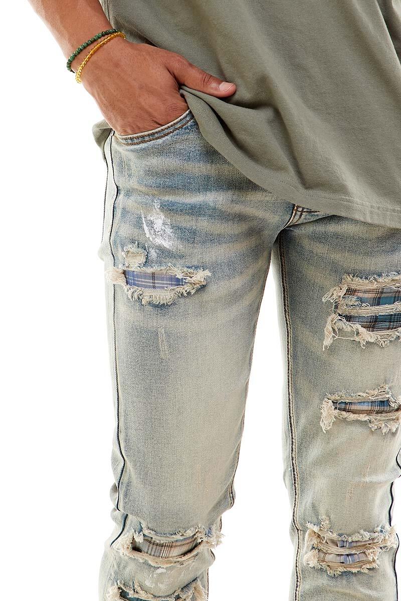 KDNK Plaid Denim (Blue) KND4517