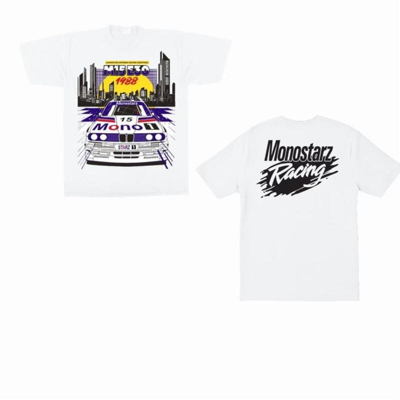 Mono Starz 'Monostarz Racing' T-Shirt (White) 202313 - Fresh N Fitted Inc