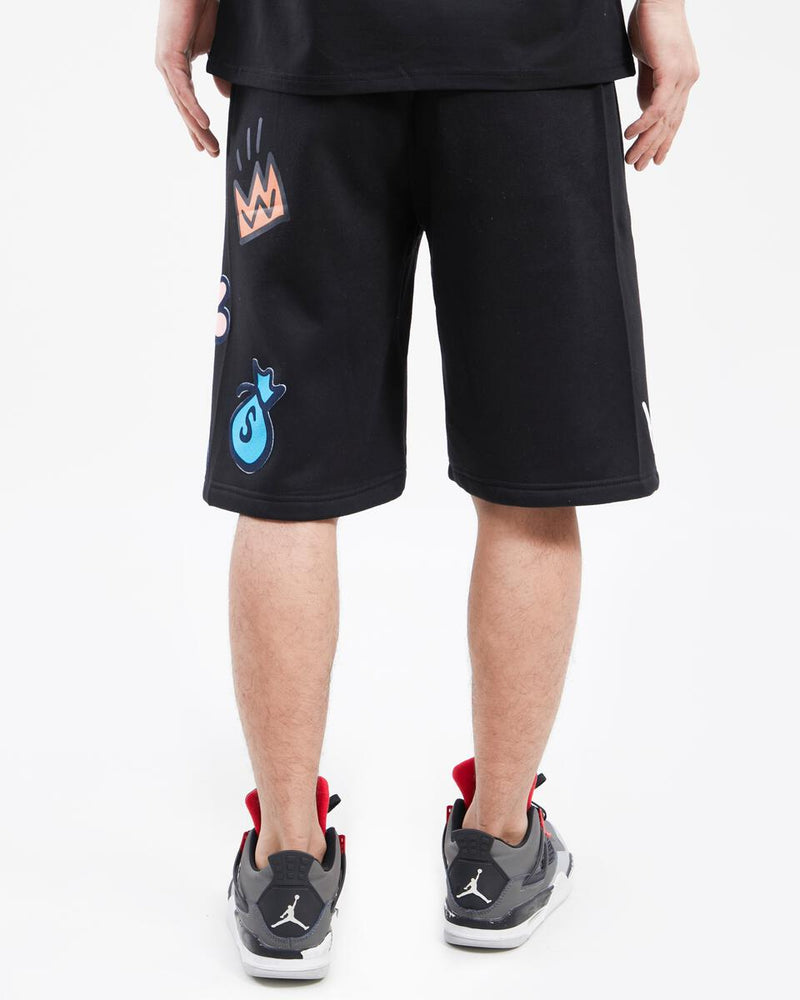 Roku Studio 'Good heaven' Fleece Shorts (Black) RK3480969 - Fresh N Fitted Inc