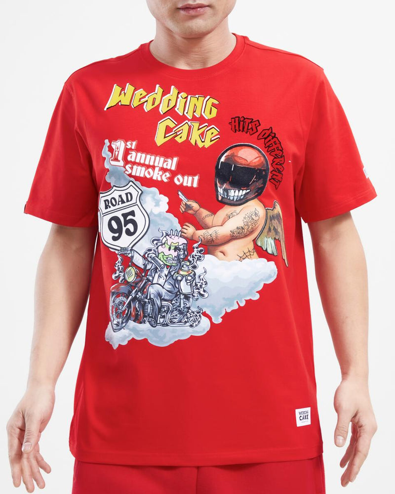 Wedding Cake 'Smoke Out' T-Shirt (Red) WC1970412 - Fresh N Fitted Inc