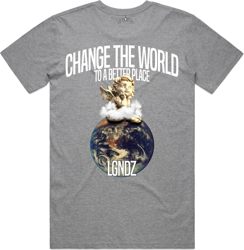 LGNDZ Apparel 'Change the World' T-Shirt (Heather Grey) LG1259 - Fresh N Fitted Inc