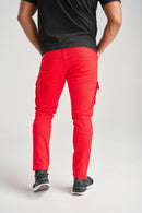 Spark 'Twill' Cargo Pants (Red) 22500 - FRESH N FITTED