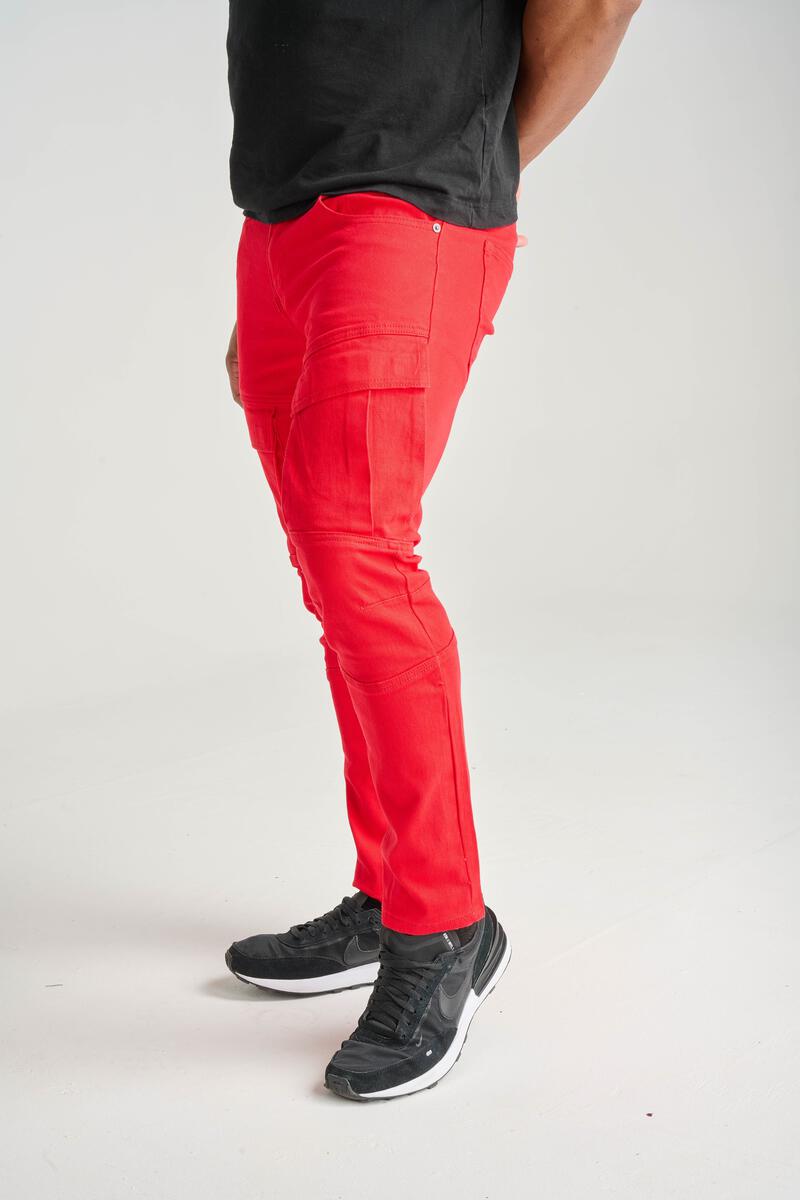 Spark 'Twill' Cargo Pants (Red) 22500