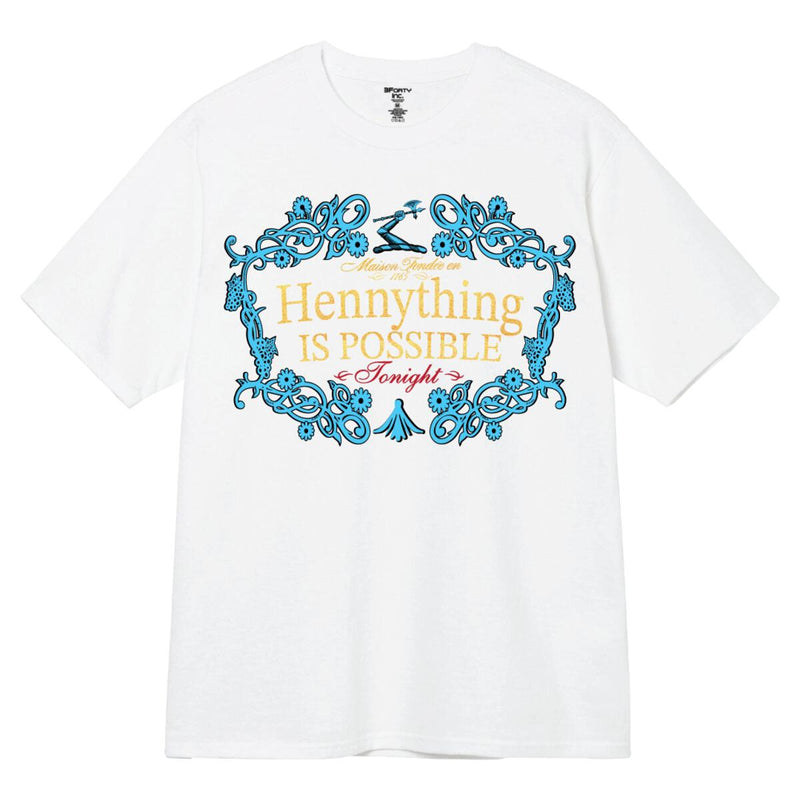 3Forty Inc. 'Hennything Is Possible' T-Shirt (White/Blue) 3629 - Fresh N Fitted Inc