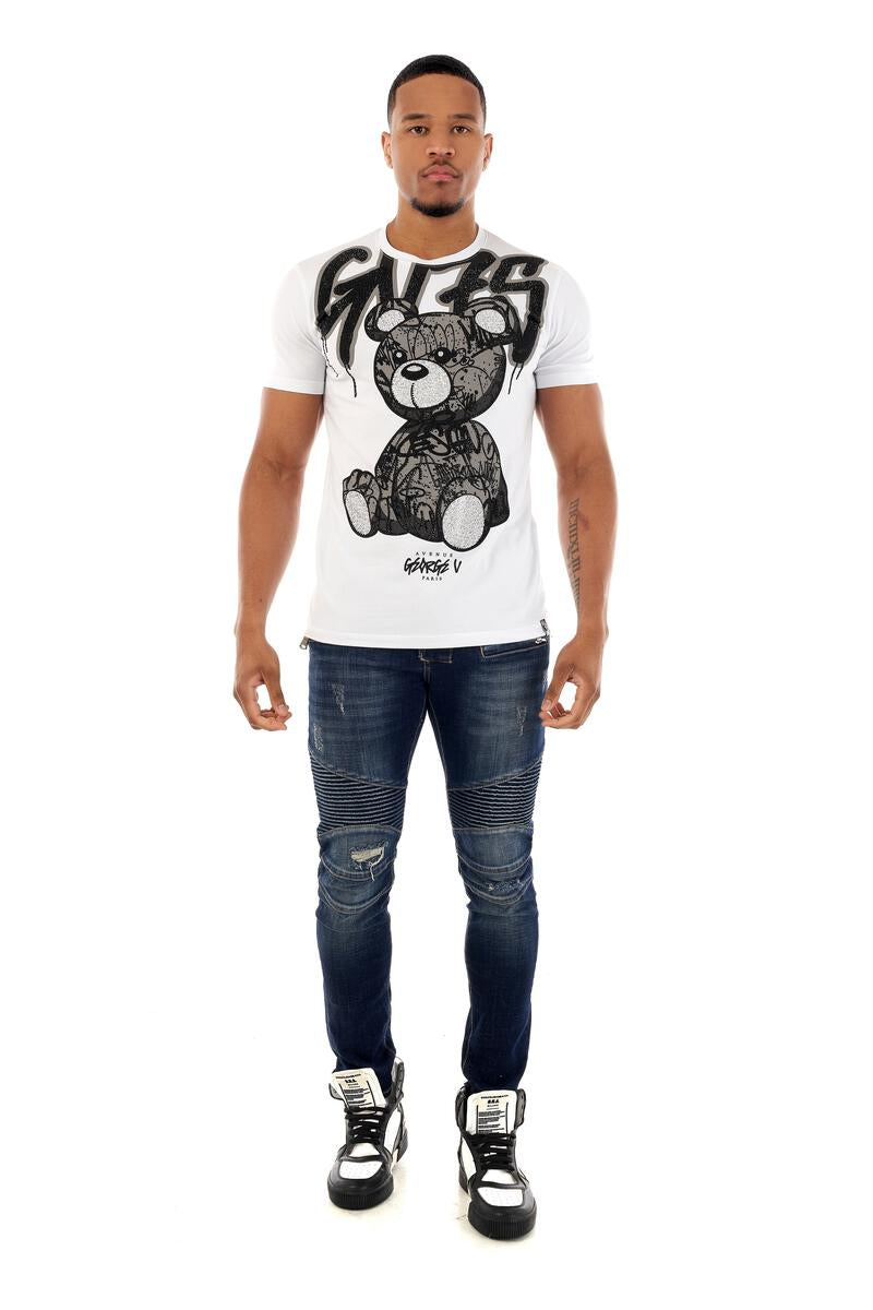 George V 'Teddy Bear Tag' T-Shirt (White) GV2514 - Fresh N Fitted Inc