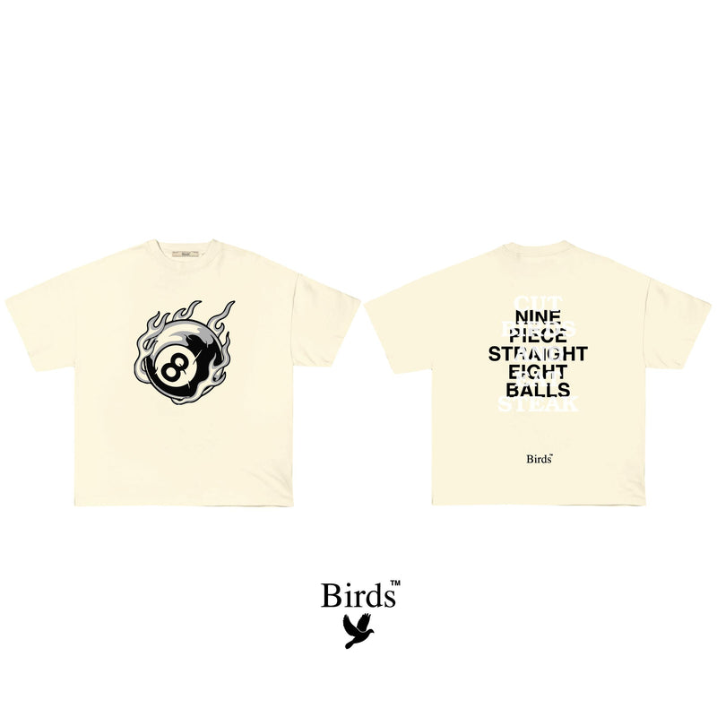 Birds "Eight Ball" Analog Ultra-Premium Oversized S/S Box T-Shirt - Fresh N Fitted Inc