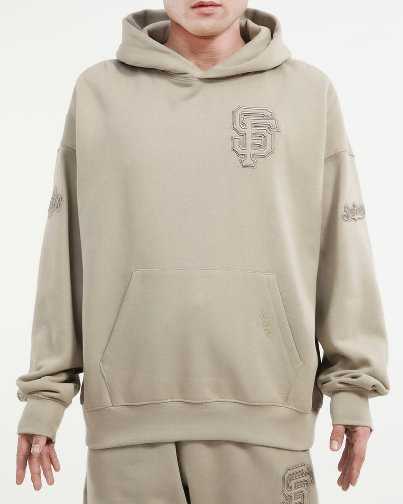 San Francisco Giants Neutral Drop Shoulder FLC PO Hoodie - Fresh N Fitted Inc