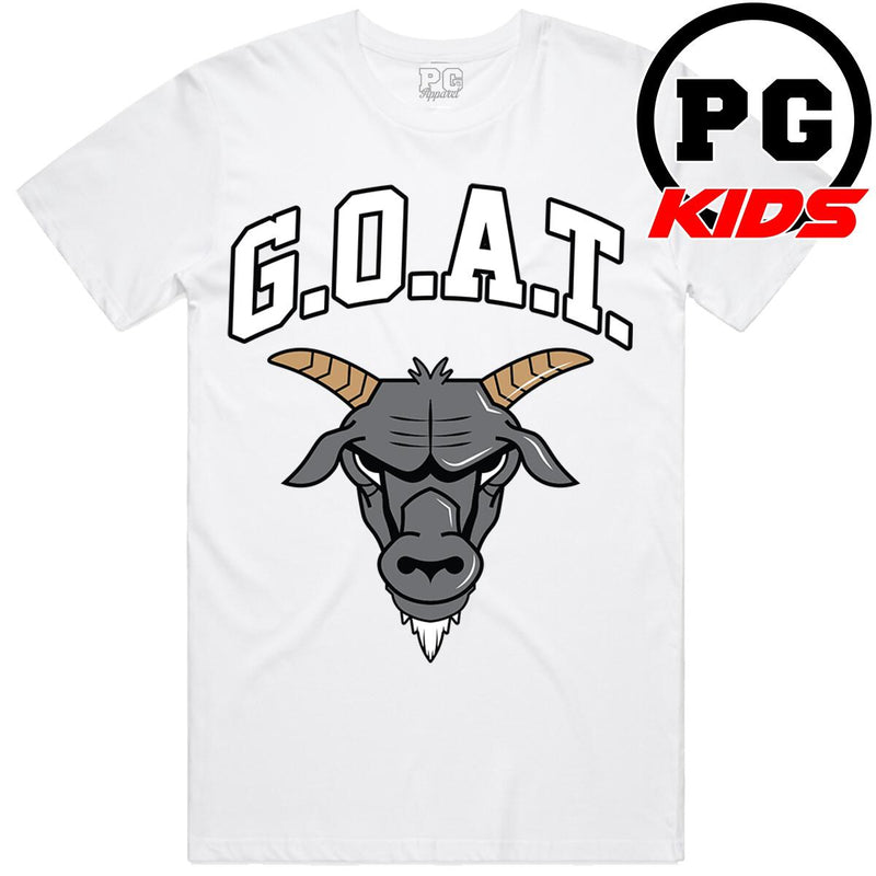 PG Apparel Kids 'Goat' T-Shirt (White) GOAT800 - Fresh N Fitted Inc